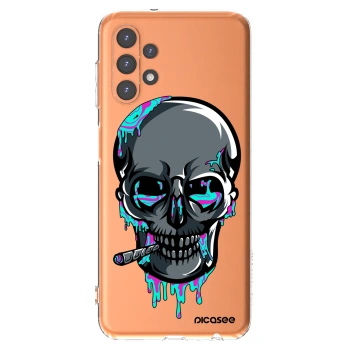 Picasee silikónový prehľadný obal pre Samsung Galaxy A13 4G A135 - EARTH - Lebka 3.0