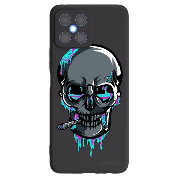 Picasee silikónový čierny obal pre Honor X8 4G - EARTH - Lebka 3.0