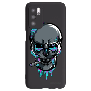 Picasee silikónový čierny obal pre OPPO A16s - EARTH - Lebka 3.0