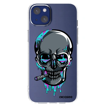 Picasee silikónový prehľadný obal pre Apple iPhone 14 Plus - EARTH - Lebka 3.0