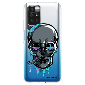 Picasee silikónový prehľadný obal pre Xiaomi Redmi 10 (2022) - EARTH - Lebka 3.0