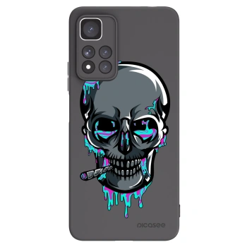 Picasee silikónový čierny obal pre Xiaomi Redmi Note 11 Pro+ 5G - EARTH - Lebka 3.0