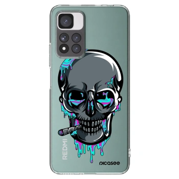 Picasee silikónový prehľadný obal pre Xiaomi Redmi Note 11 Pro+ 5G - EARTH - Lebka 3.0
