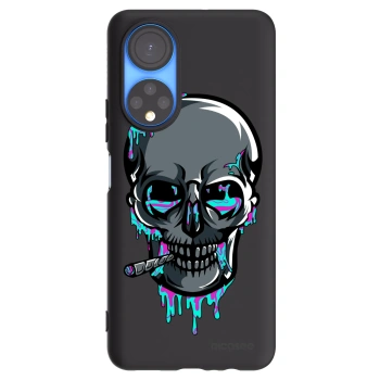 Picasee silikónový čierny obal pre Honor X7 - EARTH - Lebka 3.0