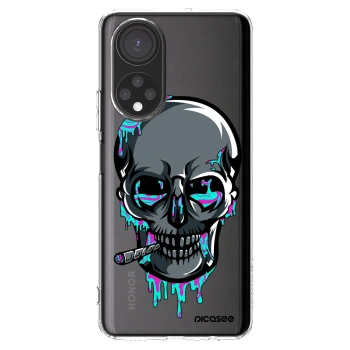 Picasee silikónový prehľadný obal pre Honor X7 - EARTH - Lebka 3.0