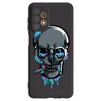 Picasee silikónový čierny obal pre Samsung Galaxy A23 A236B 5G - EARTH - Lebka 3.0