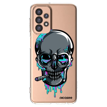 Picasee silikónový prehľadný obal pre Samsung Galaxy A23 A236B 5G - EARTH - Lebka 3.0