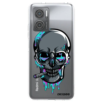 Picasee silikónový prehľadný obal pre Xiaomi Redmi 10 5G - EARTH - Lebka 3.0