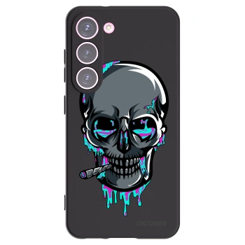 Picasee silikónový čierny obal pre Samsung Galaxy S23 5G - EARTH - Lebka 3.0