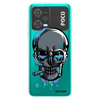Picasee silikónový prehľadný obal pre Xiaomi Poco X5 - EARTH - Lebka 3.0