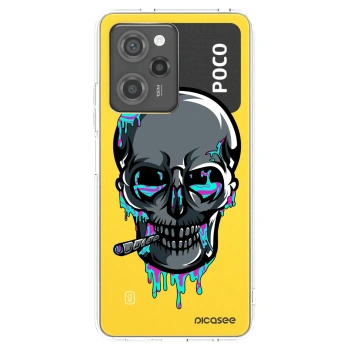 Picasee silikónový čierny obal pre Xiaomi Poco X5 Pro - EARTH - Lebka 3.0