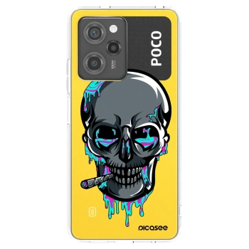 Picasee silikónový prehľadný obal pre Xiaomi Poco X5 Pro - EARTH - Lebka 3.0
