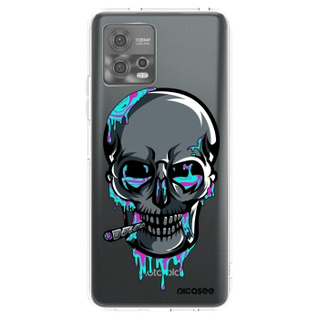 Picasee silikónový prehľadný obal pre Motorola Moto G72 - EARTH - Lebka 3.0