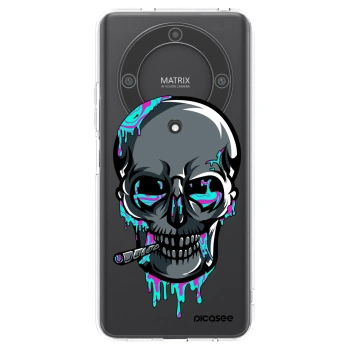 Picasee silikónový prehľadný obal pre Honor Magic5 Lite 5G - EARTH - Lebka 3.0