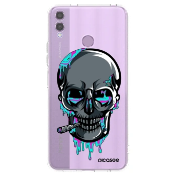Picasee silikónový prehľadný obal pre Honor 8X - EARTH - Lebka 3.0
