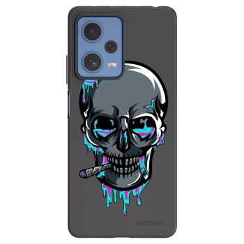 Picasee silikónový čierny obal pre Xiaomi Redmi Note 12 Pro 5G - EARTH - Lebka 3.0