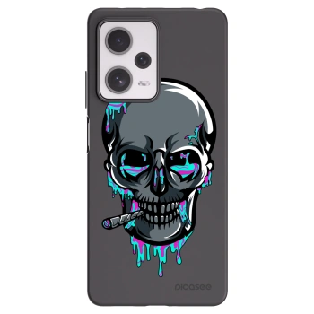 Picasee silikónový čierny obal pre Xiaomi Redmi Note 12 Pro+ 5G - EARTH - Lebka 3.0