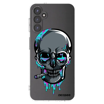 Picasee silikónový prehľadný obal pre Samsung Galaxy A14 5G A146P - EARTH - Lebka 3.0