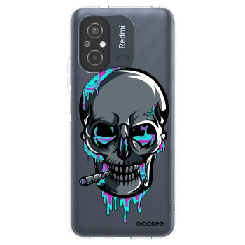 Picasee silikónový prehľadný obal pre Xiaomi Redmi 12C - EARTH - Lebka 3.0