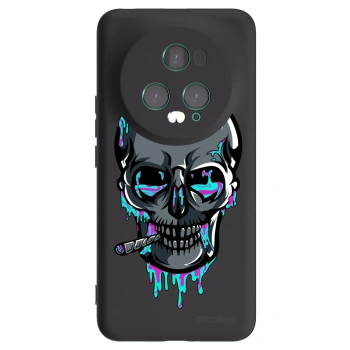 Picasee silikónový čierny obal pre Honor Magic5 Pro - EARTH - Lebka 3.0