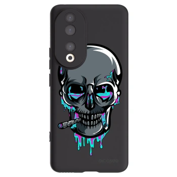 Picasee silikónový čierny obal pre Honor 90 5G - EARTH - Lebka 3.0