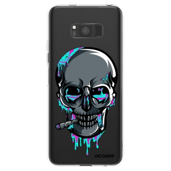 Picasee silikónový prehľadný obal pre Samsung Galaxy S8 G950F - EARTH - Lebka 3.0