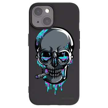 Picasee silikónový čierny obal pre Apple iPhone 15 - EARTH - Lebka 3.0
