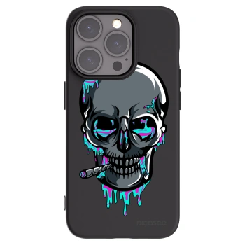 Picasee silikónový čierny obal pre Apple iPhone 15 Pro - EARTH - Lebka 3.0
