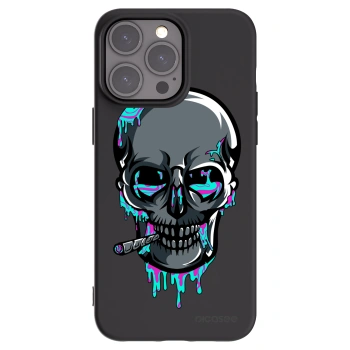 Picasee silikónový čierny obal pre Apple iPhone 15 Pro Max - EARTH - Lebka 3.0