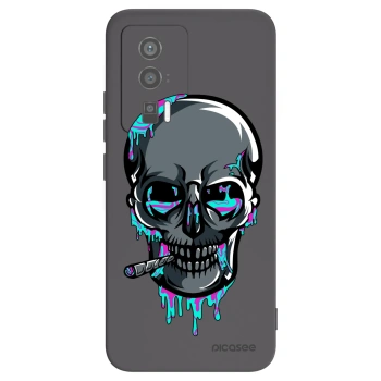 Picasee silikónový čierny obal pre Xiaomi Poco F5 Pro 5G - EARTH - Lebka 3.0