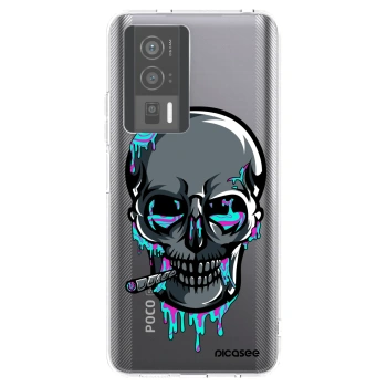 Picasee silikónový prehľadný obal pre Xiaomi Poco F5 Pro 5G - EARTH - Lebka 3.0