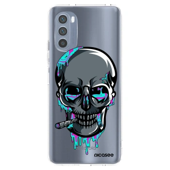 Picasee silikónový prehľadný obal pre Motorola Moto G62 - EARTH - Lebka 3.0