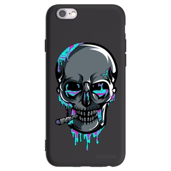 Picasee silikónový čierny obal pre Apple iPhone 6/6S - EARTH - Lebka 3.0