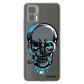 Picasee silikónový prehľadný obal pre Motorola Edge 30 Neo - EARTH - Lebka 3.0