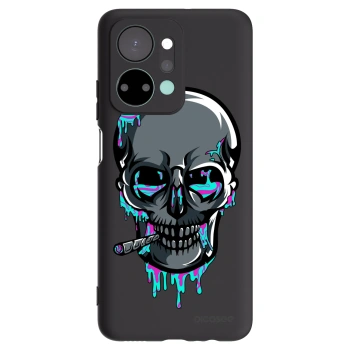 Picasee silikónový čierny obal pre Honor X7a - EARTH - Lebka 3.0