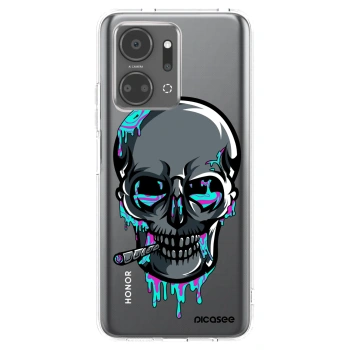 Picasee silikónový prehľadný obal pre Honor X7a - EARTH - Lebka 3.0