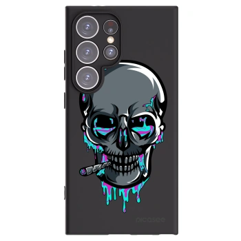 Picasee silikónový čierny obal pre Samsung Galaxy S24 Ultra S928B 5G - EARTH - Lebka 3.0