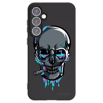 Picasee silikónový čierny obal pre Samsung Galaxy S23 FE S711B - EARTH - Lebka 3.0