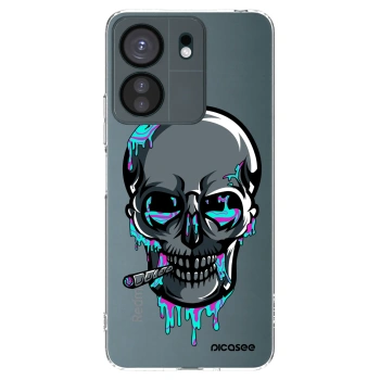 Picasee silikónový prehľadný obal pre Xiaomi Redmi 13C 4G - EARTH - Lebka 3.0