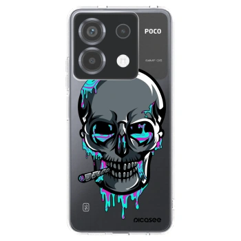 Picasee silikónový prehľadný obal pre Xiaomi Poco X6 - EARTH - Lebka 3.0