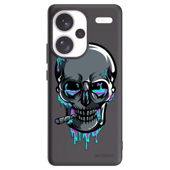 Picasee silikónový čierny obal pre Xiaomi Redmi Note 13 Pro+ 5G - EARTH - Lebka 3.0