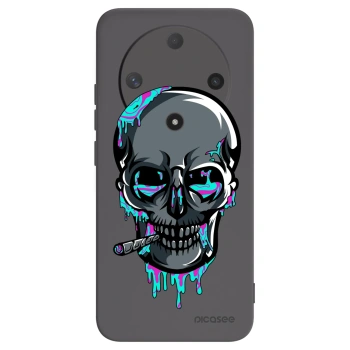 Picasee silikónový čierny obal pre Honor Magic6 Lite 5G - EARTH - Lebka 3.0