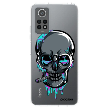 Picasee silikónový prehľadný obal pre Xiaomi Redmi Note 12 Pro 4G - EARTH - Lebka 3.0