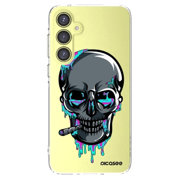 Picasee silikónový prehľadný obal pre Samsung Galaxy A35 5G A356B - EARTH - Lebka 3.0