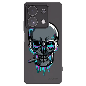Picasee silikónový čierny obal pre Xiaomi Redmi Note 13 Pro 4G - EARTH - Lebka 3.0