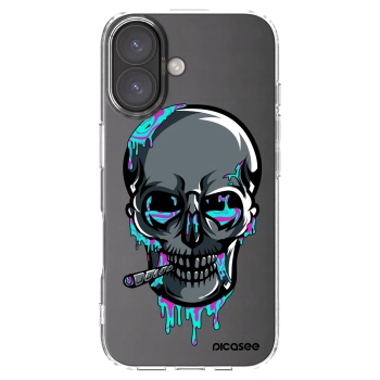 Picasee silikónový prehľadný obal pre Apple iPhone 16 - EARTH - Lebka 3.0