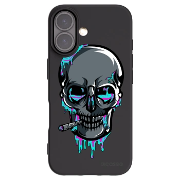 Picasee silikónový čierny obal pre Apple iPhone 16 - EARTH - Lebka 3.0
