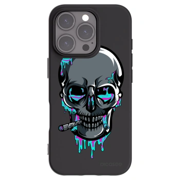Picasee silikónový čierny obal pre Apple iPhone 16 Pro - EARTH - Lebka 3.0