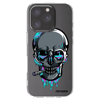 Picasee silikónový prehľadný obal pre Apple iPhone 16 Pro - EARTH - Lebka 3.0