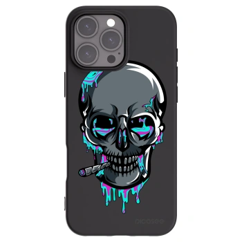 Picasee silikónový čierny obal pre Apple iPhone 16 Pro Max - EARTH - Lebka 3.0
